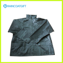 Waterproof Polyester PVC Men′s Rain Jacket Rpe-104
